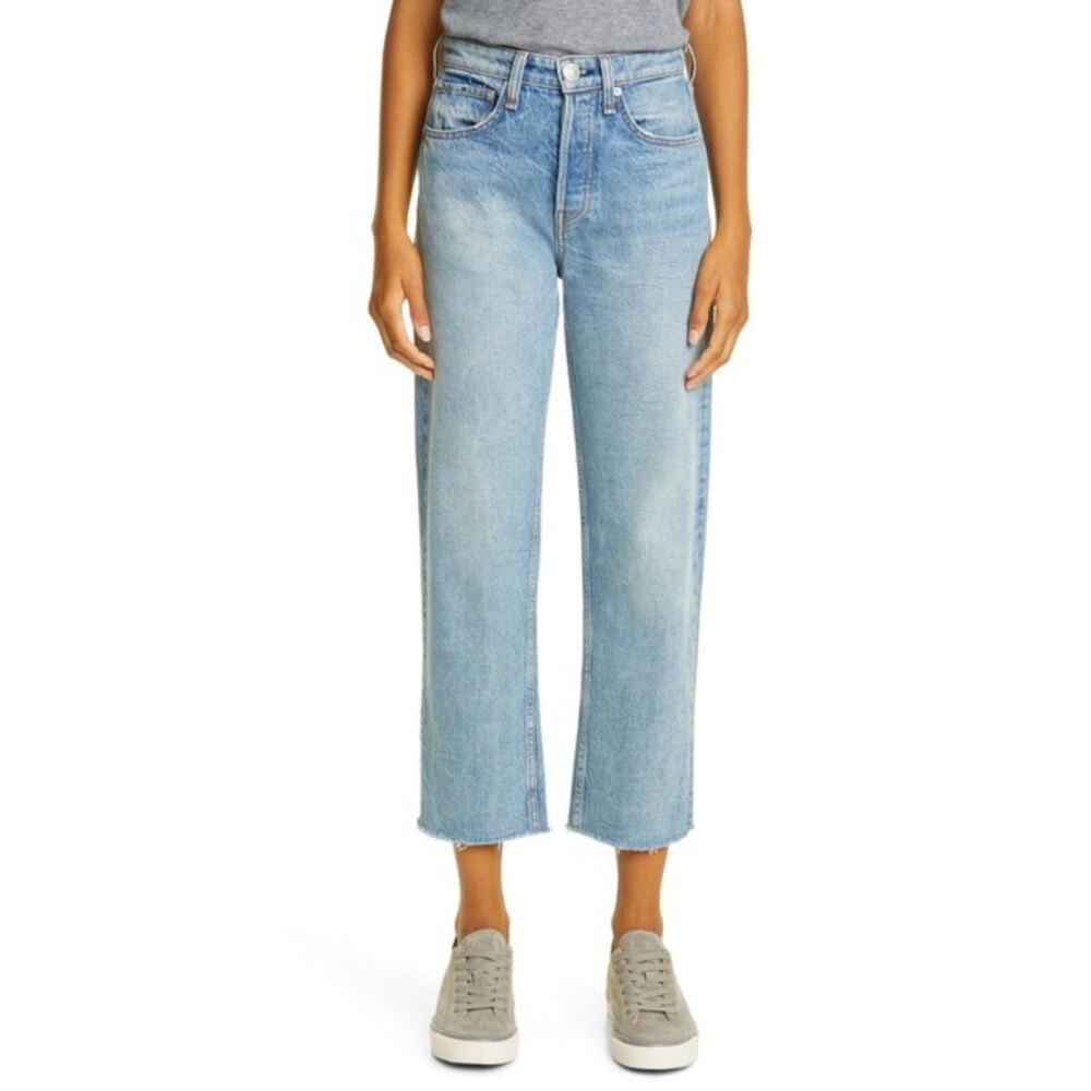 RAG & BONE Maya High Rise Ankle Straight Denim in Olson Sz 24